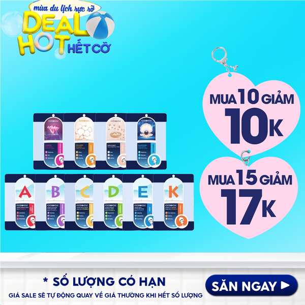 Măt Nạ Giấy Dưỡng Âm, Hỗ Trợ Dưỡng Trắng Da Hàn Quốc Foodaholic Essential Mask (Vitamin A, B, C, D, E, K, Ngọc Trai, Tổ Yến) 23g