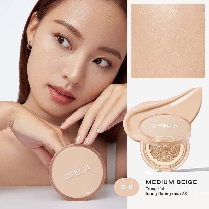 Phấn Nước Mịn Lì Lâu Trôi OFÉLIA Uncovered Longwear Cushion SPF50+/PA++++ 12g