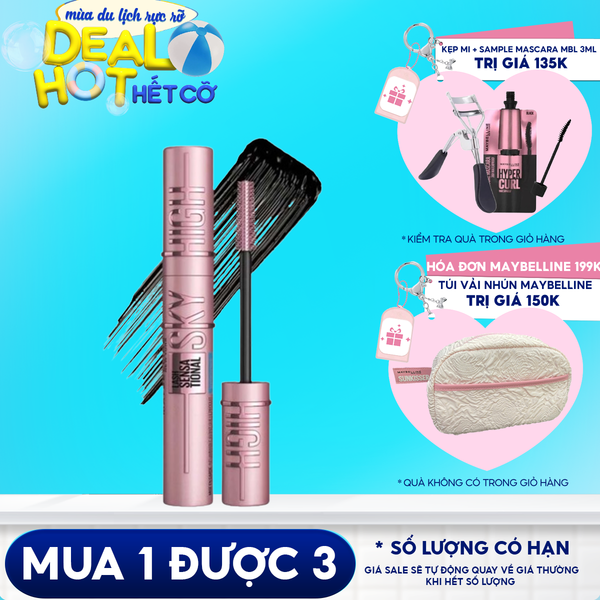 Mascara Tơi Dài Mi, Cho Mi Cong Dài Tự Nhiên Maybelline New York Lash Sensational Sky High Mascara 6ml