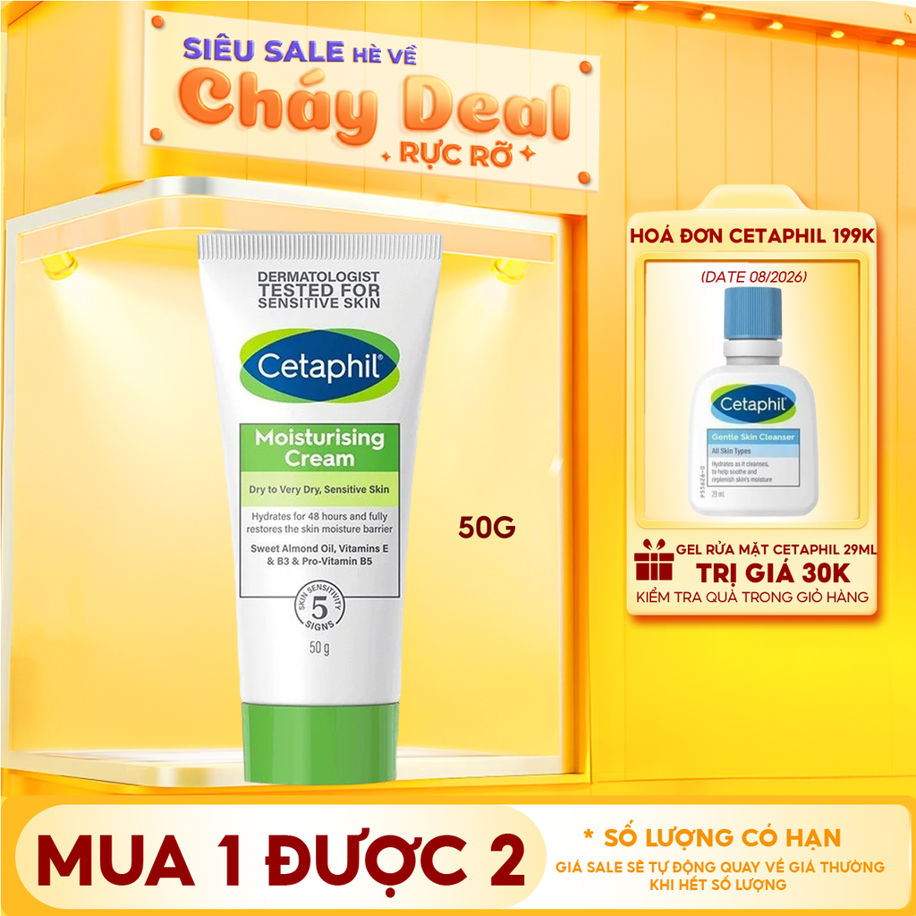 Kem Dưỡng Ẩm Cetaphil Dịu Nhẹ, Lành Tính Moisturizing Cream