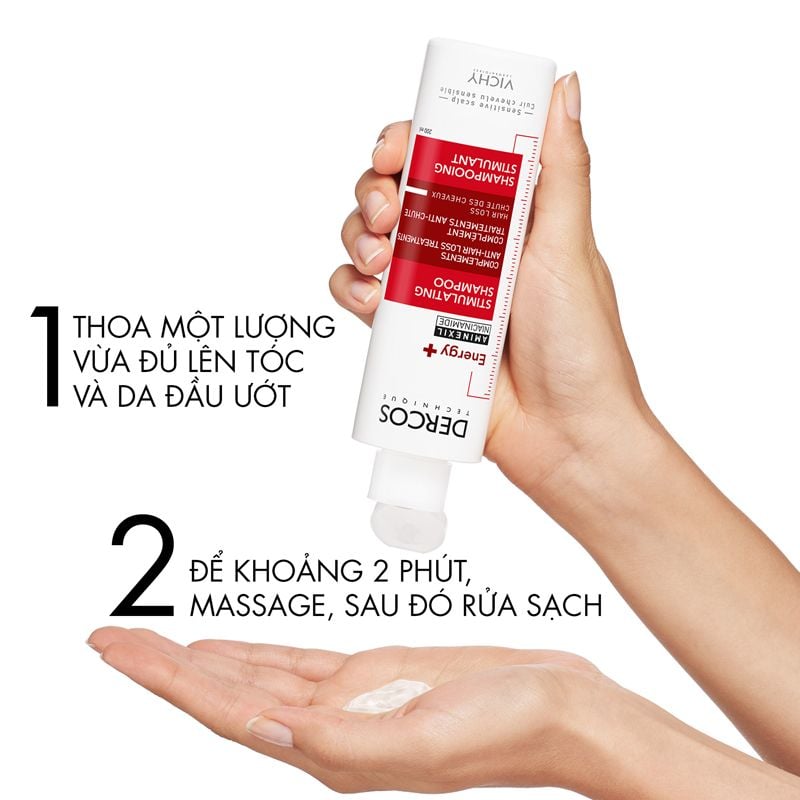 [200ml] Dầu Gội Vichy Hỗ Trợ Giảm Rụng Tóc Dercos Energising Stimulating Shampoo