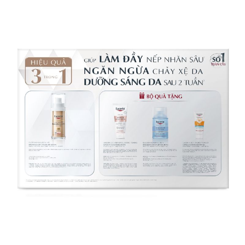 [6 Items] Bộ Dưỡng Hỗ Trợ Sáng Da, Ngăn Lão Hóa Eucerin Hyaluron Radiance Lift Filler 3D Serum