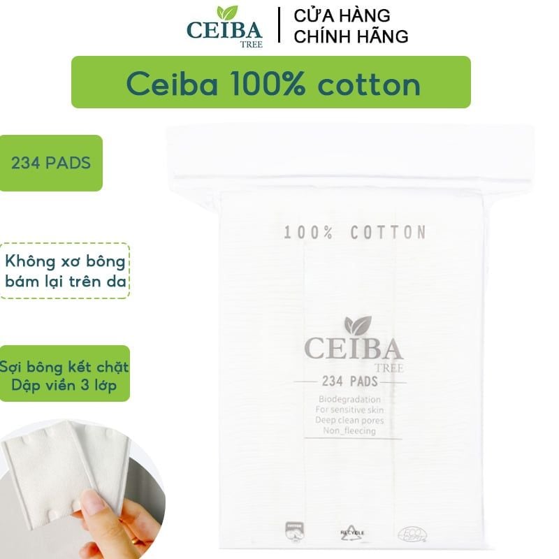 Bông Tẩy Trang 100% Cotton Ceiba Tree – THẾ GIỚI SKINFOOD