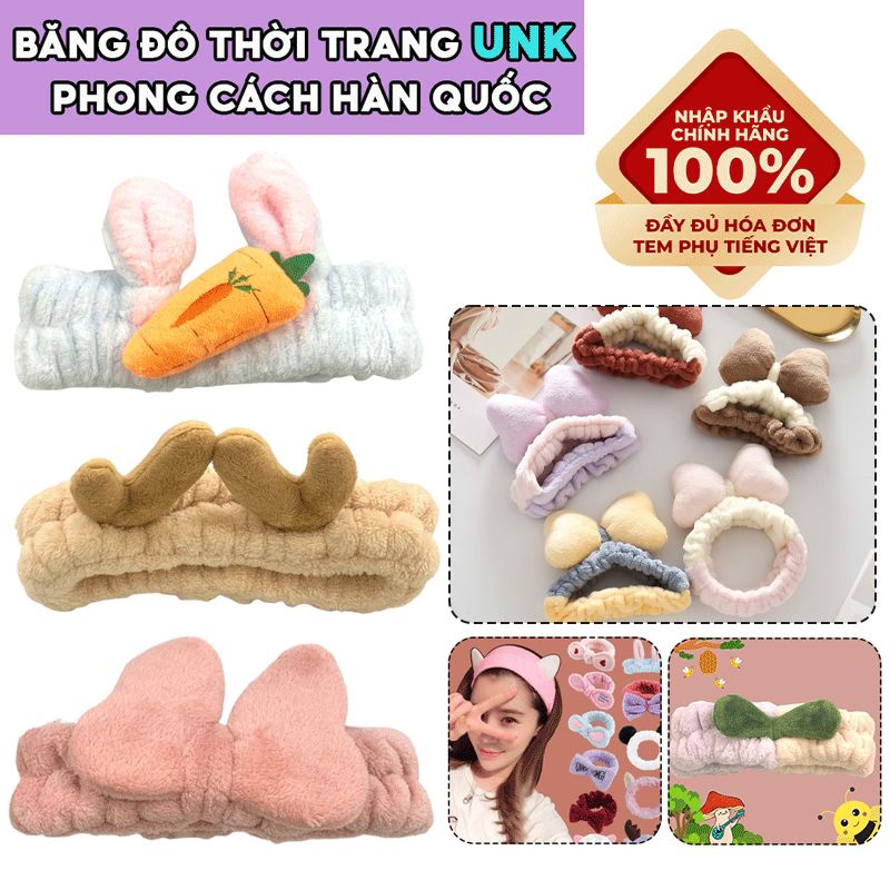 [NHẬP KHẨU] Băng Đô Thời Trang Họa Tiết Xinh Xắn Phong Cách Hàn Quốc UNK Hair Holder Headband