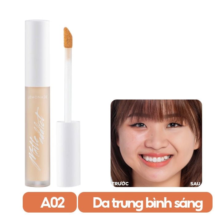 Kem Che Khuyết Điểm Kiềm Dầu Lemonade Matte Addict Concealer