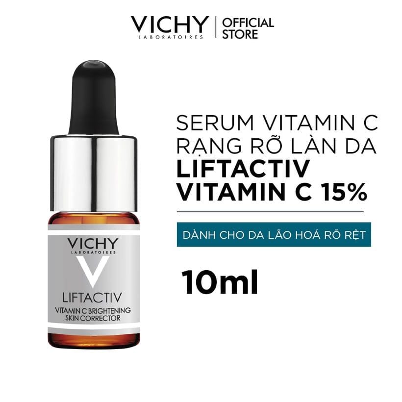 Tinh Chất Dưỡng Vitamin C 15% Nguyên Chất Dưỡng Sáng & Cải Thiện Lão Hóa Vichy Liftactiv Vitamin C Brightening Skin Corrector 10ml