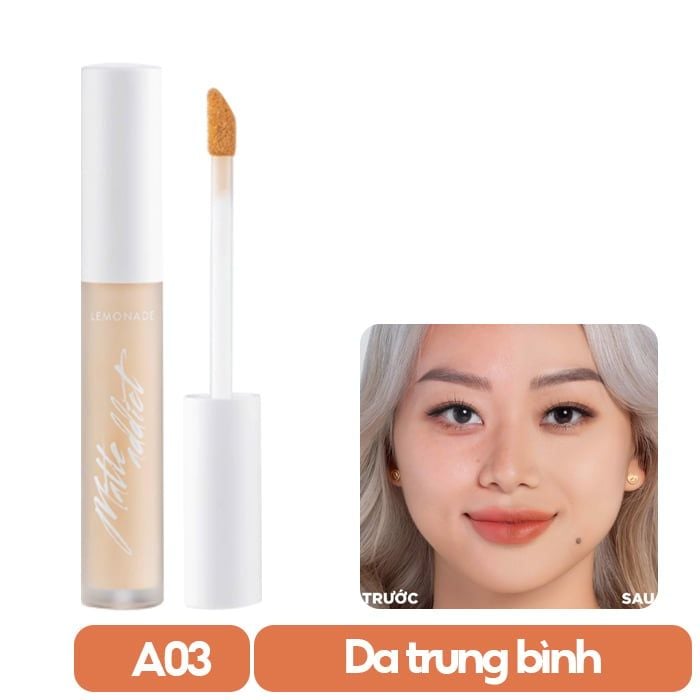 Kem Che Khuyết Điểm Kiềm Dầu Lemonade Matte Addict Concealer