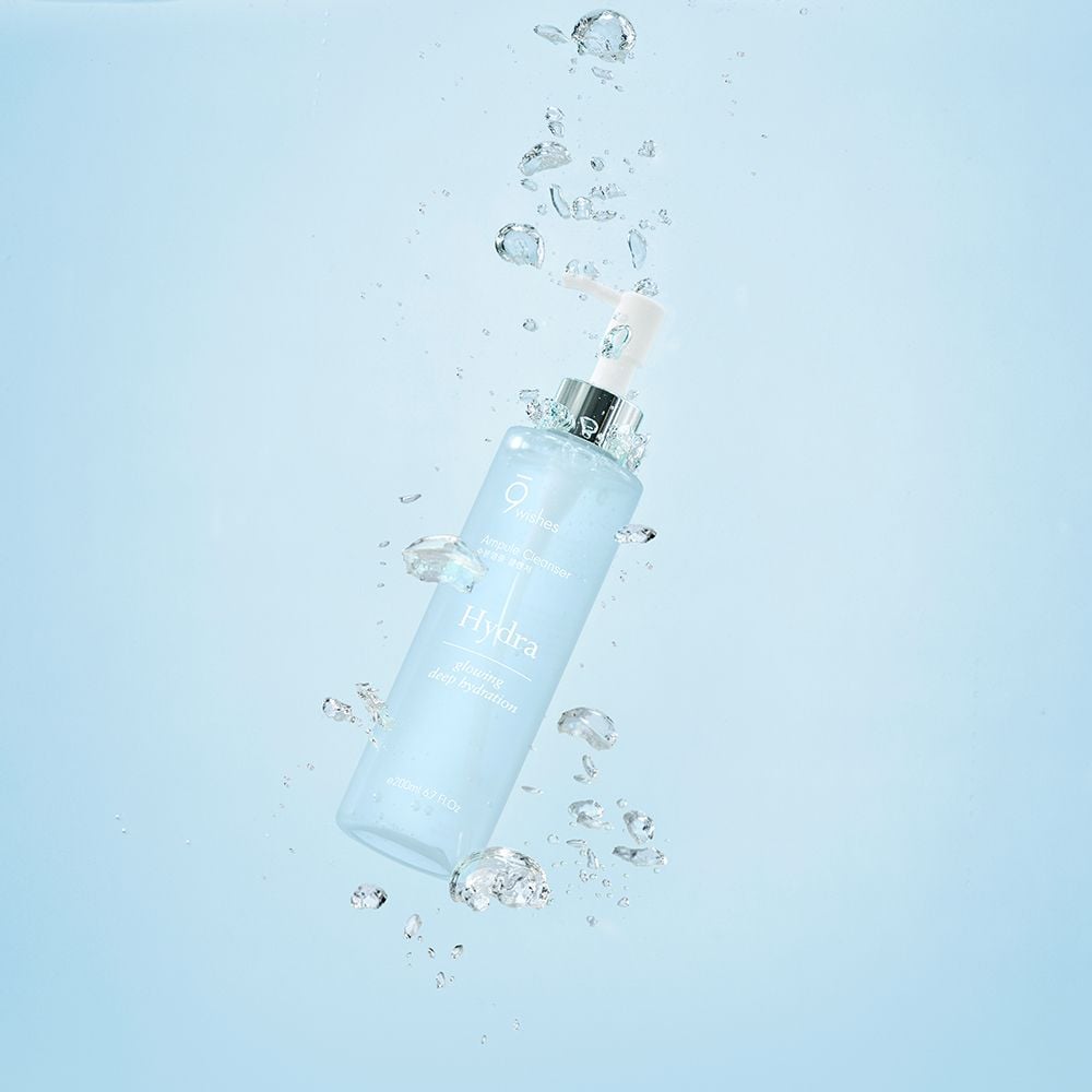 Gel Rửa Mặt 9 Wishes Dưỡng Ẩm Hydra Glowing Deep Hydration Ampule Cleanser 200ml