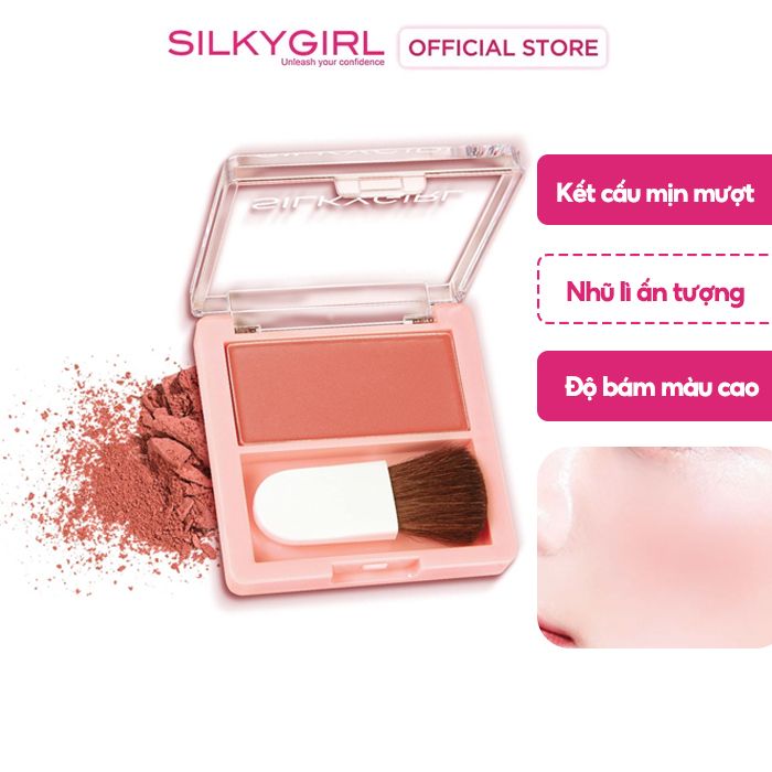 Phấn Má Hồng Dạng Nén Kèm Cọ Xinh Xắn SilkyGirl Blush Hour 3g