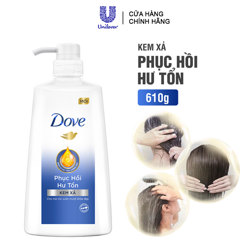 [610g] Dove Kem Xả Phục Hồi Hư Tổn