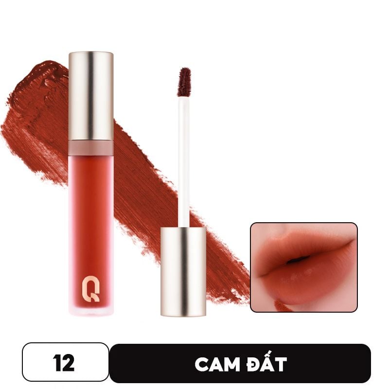 Son Kem Siêu Lì, Lâu Trôi, Mịn Mượt Nhẹ Môi Glamrr Q Long Wear Lip Cream 5g