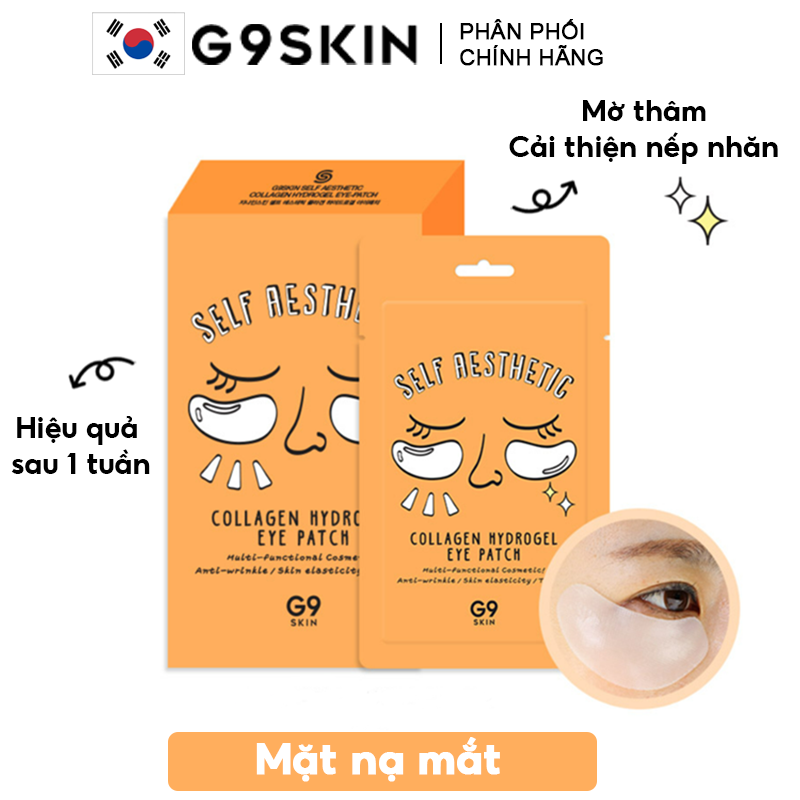 Mặt Nạ Thạch 2in1 Mờ Thâm, Cải Thiện Nếp Nhăn Vùng Mắt G9Skin Self Aesthetic Collagen Hydrogel Eye Patch