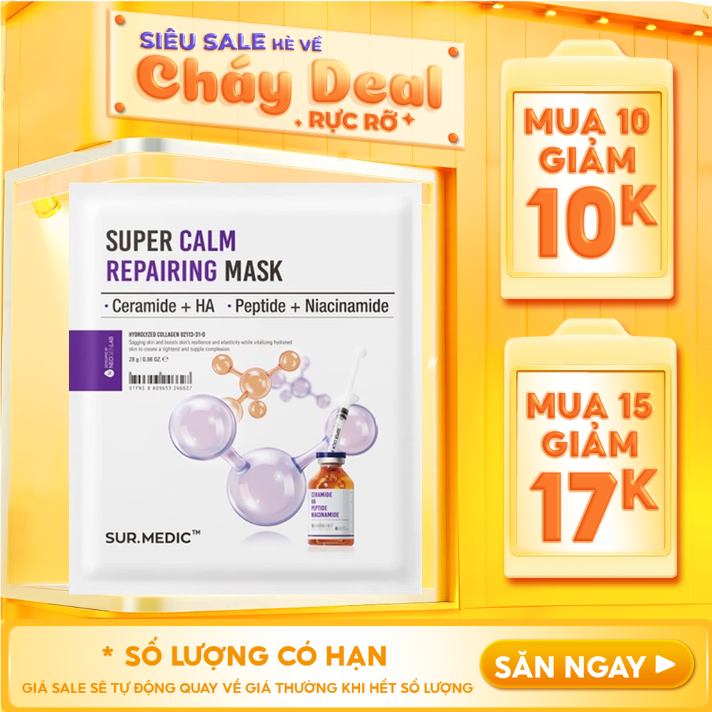 Mặt Nạ Phục Hồi, Làm Dịu Da Cấp Tốc Sur.Medic+ Super Calm Repairing Mask 28g
