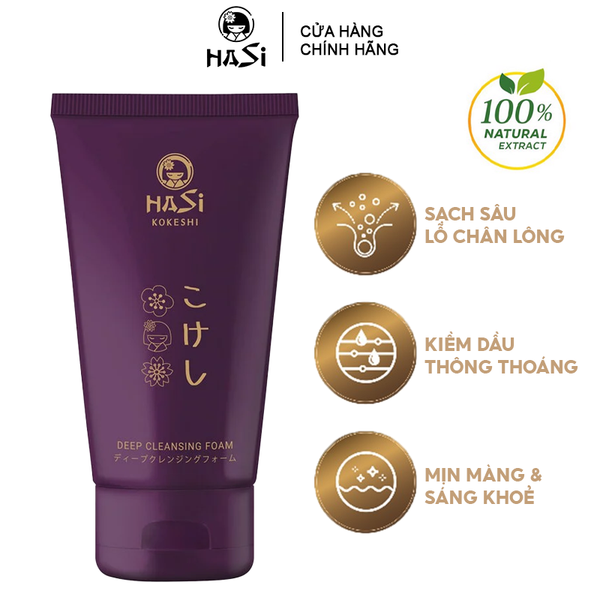 [100ml] Sữa Rửa Mặt Sáng Da, Làm Sạch Sâu Hasi Deep Cleansing Foam