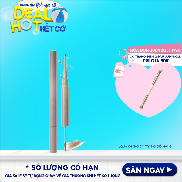 Chì Kẻ Mày 2 Đầu Sắc Nét, Lâu Trôi Judydoll Duo Eyebrow Pencil