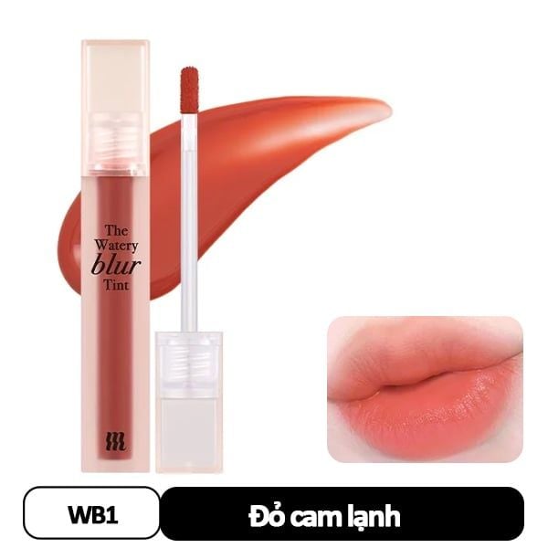 Son Kem Lì Lên Màu Chuẩn, Mịn Mượt Nhẹ Môi Merzy The Watery Blur Tint 4ml