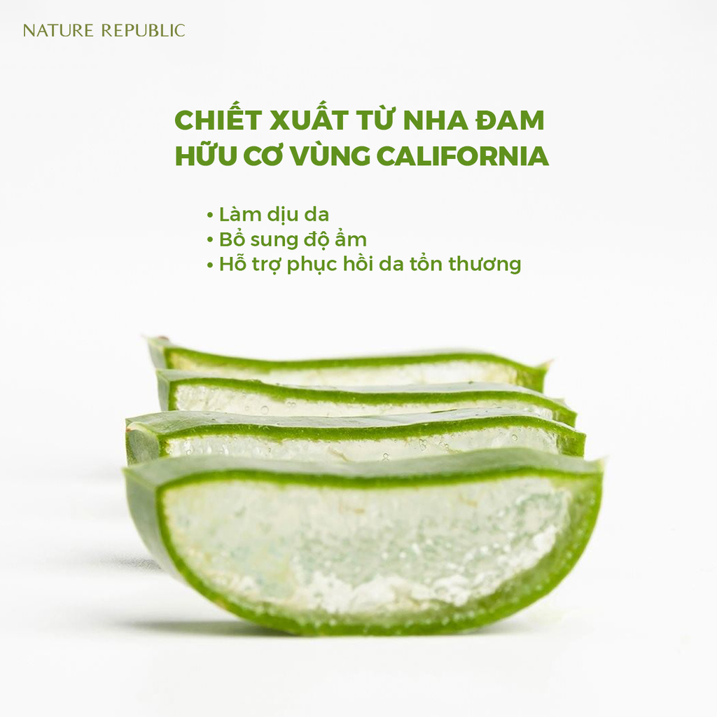 Sữa Rửa Mặt Tạo Bọt Làm Sạch Sâu, Dưỡng Ẩm Chiết Xuất Lô Hội Nature Republic Soothing & Moisture Aloe Vera Foam Cleanser 150ml