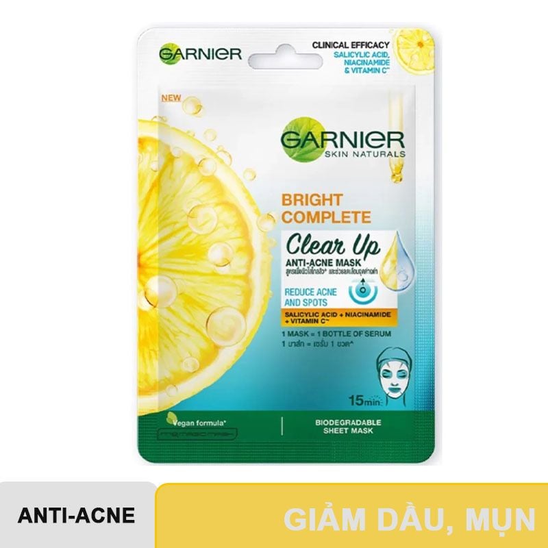 Mặt Nạ Tinh Chất, Chiết Xuất Thiên Nhiên Garnier Serum Mask 28g