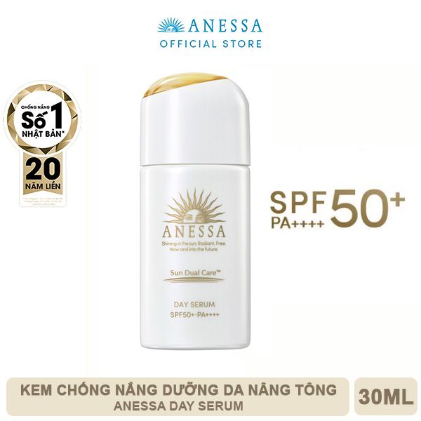 Kem Chống Nắng Hỗ Trợ Dưỡng Da, Nâng Tông Dạng Serum Anessa Day Serum SPF50+/PA++++ 30ml