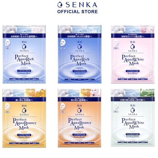 Mặt Nạ Giấy Senka Chăm Sóc Da Perfect Aqua Mask