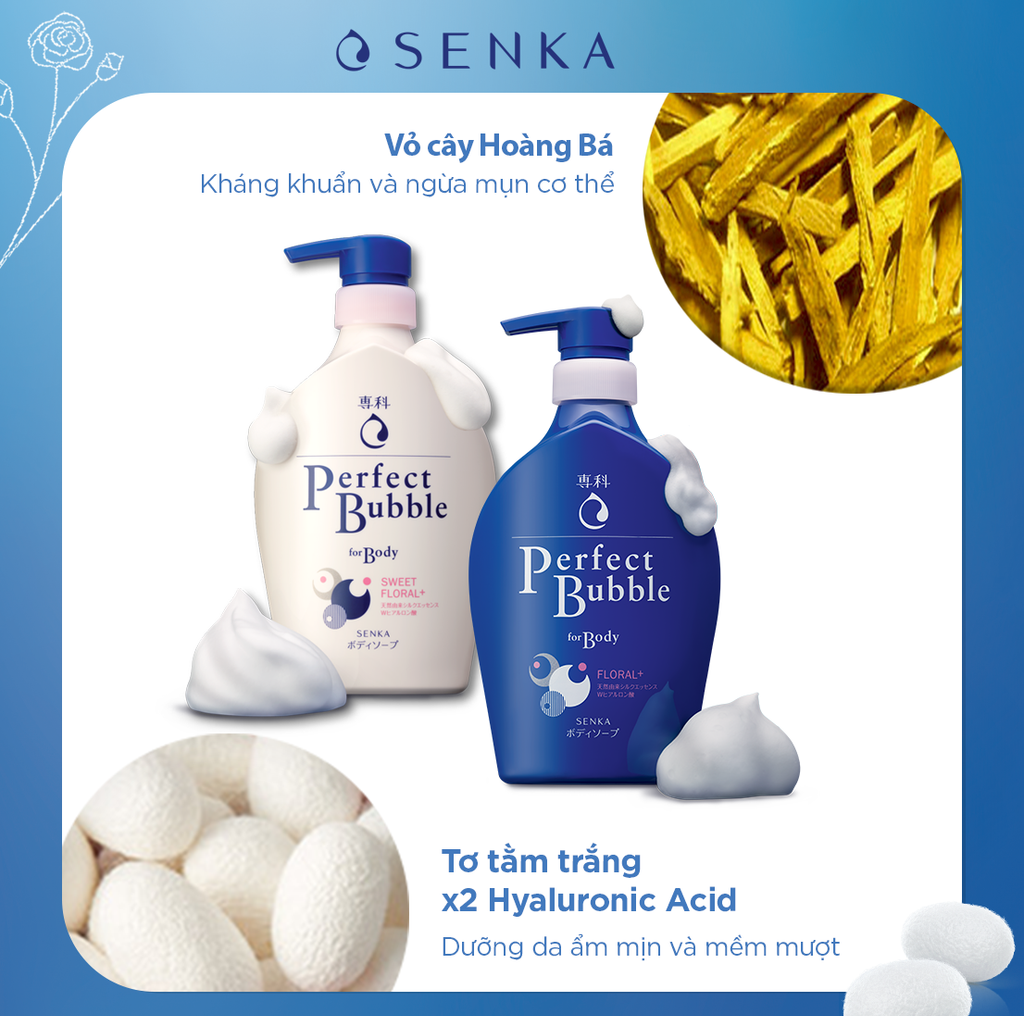 Sữa Tắm Senka Dưỡng Ẩm Perfect Bubble For Body 500ml
