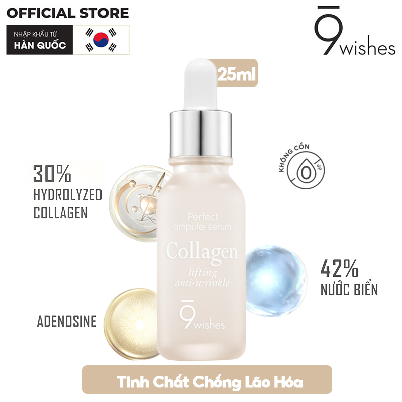 Serum 9 Wishes Tinh Chất Chống Lão Hóa 9 Wishes Collagen Lifting Anti-wrinkle Ampule Serum 25ml