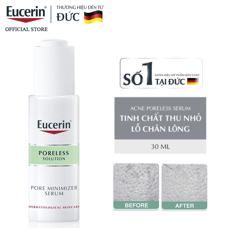 Serum Eucerin Tinh Chất Hỗ Trợ Giảm Mụn, Thu Nhỏ Lỗ Chân Lông Eucerin Poreless Solution Pore Minimizer Serum 30ml