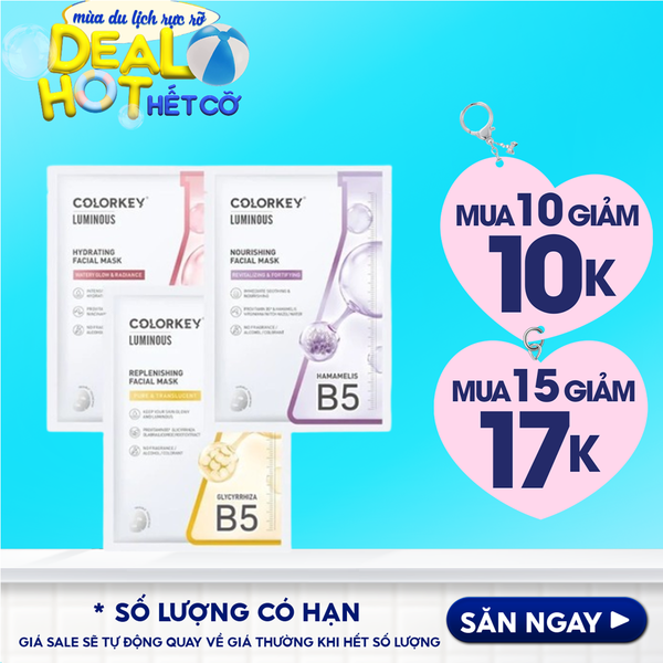 Mặt Nạ Giấy Dưỡng Ẩm, Làm Dịu Da, Hỗ Trợ Dưỡng Sáng Colorkey Facial Mask 25ml