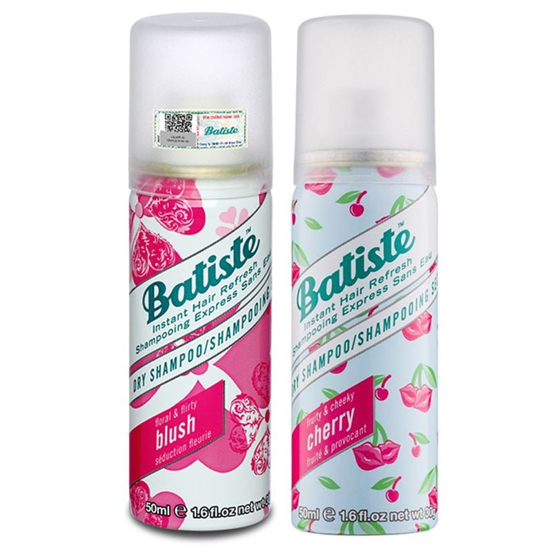 Dầu Gội Khô Batiste Giúp Làm Sạch, Tóc Bồng Bềnh Dry Shampoo 50ml - CHERRY