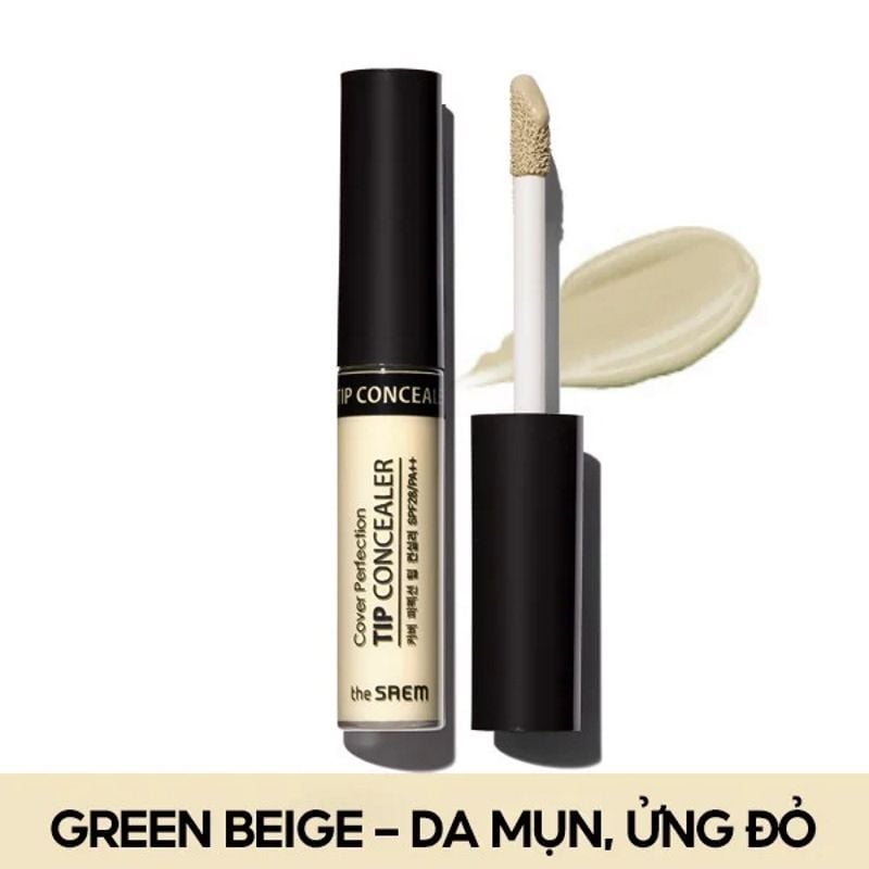 Kem Che Khuyết Điểm Có Chống Nắng Hàn Quốc The Saem Cover Perfection Tip Concealer SPF28/PA++