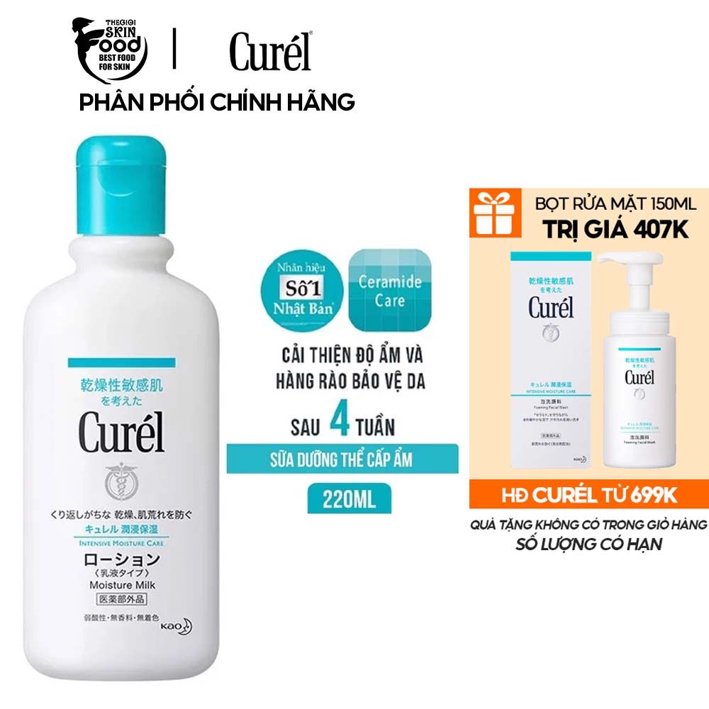 [220ml] Sữa Dưỡng Thể Cấp Ẩm Chuyên Sâu Curél Intensive Moisture Care Moisture Milk