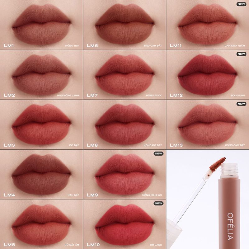 Son Kem Lì, Mịn Môi, Lâu Trôi OFÉLIA Uncovered Lip Mousse 4.3g