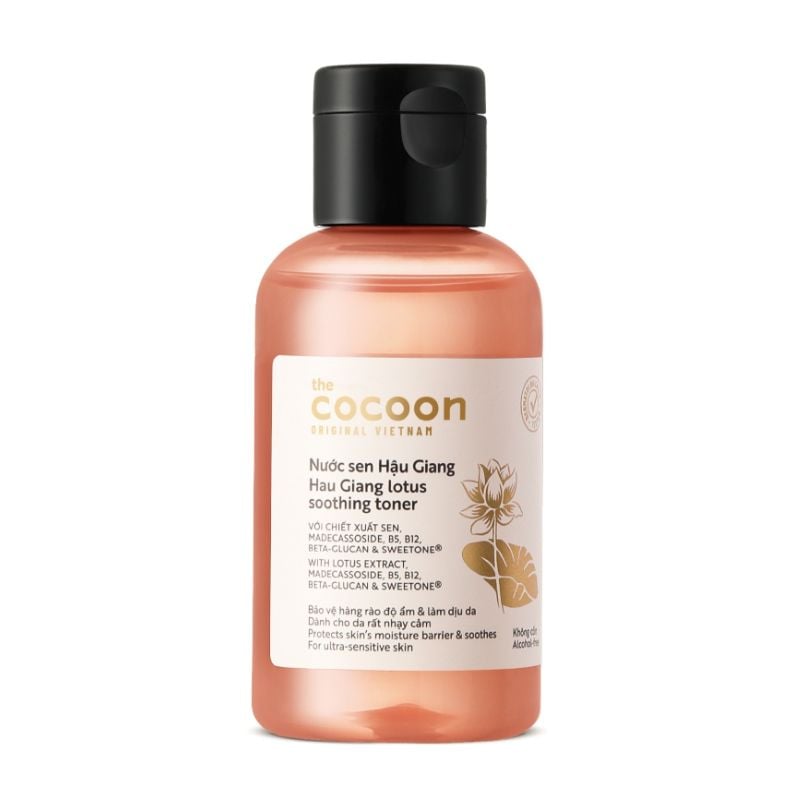 Nước Cân Bằng Cocoon Sen Hậu Giang Làm Dịu Da Nhạy Cảm Hau Giang Lotus Soothing Toner