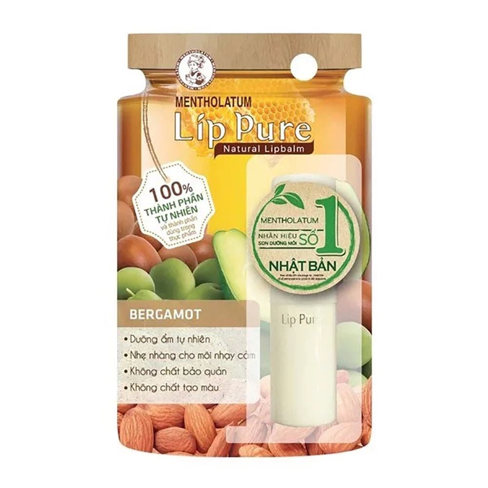 Son Dưỡng Mentholatum Không Màu Dưỡng Ẩm Cho Môi Mềm Căng Mọng Lip Pure 3.9g