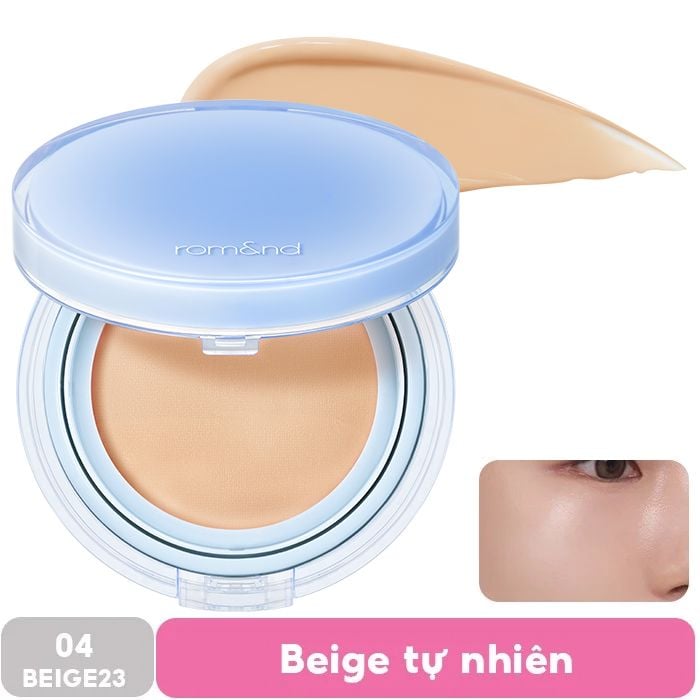 [VE-EASY] Phấn Nước Trang Điểm Che Phủ Tự Nhiên, Căng Bóng Thuần Chay Romand Bare Water Cushion SPF38/PA++++ 20g