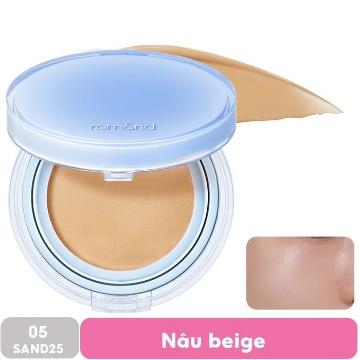 [VE-EASY] Phấn Nước Trang Điểm Che Phủ Tự Nhiên, Căng Bóng Thuần Chay Romand Bare Water Cushion SPF38/PA++++ 20g