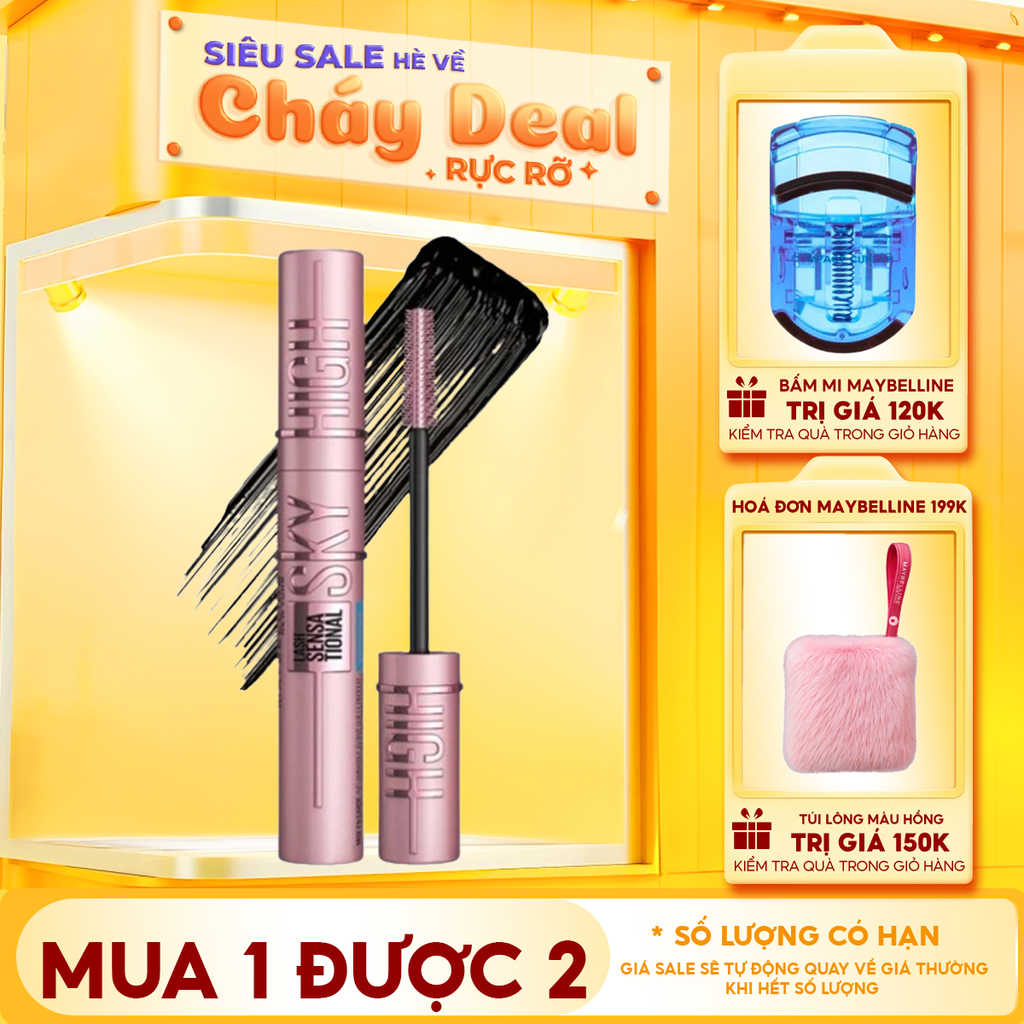 Mascara Tơi Dài Mi, Cho Mi Cong Dài Tự Nhiên Maybelline New York Lash Sensational Sky High Mascara 6ml