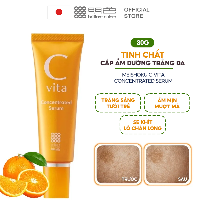 Serum Meishoku Tinh Chất Cấp Ẩm Dưỡng Trắng Da Meishoku C Vita Concentrated Serum 30g