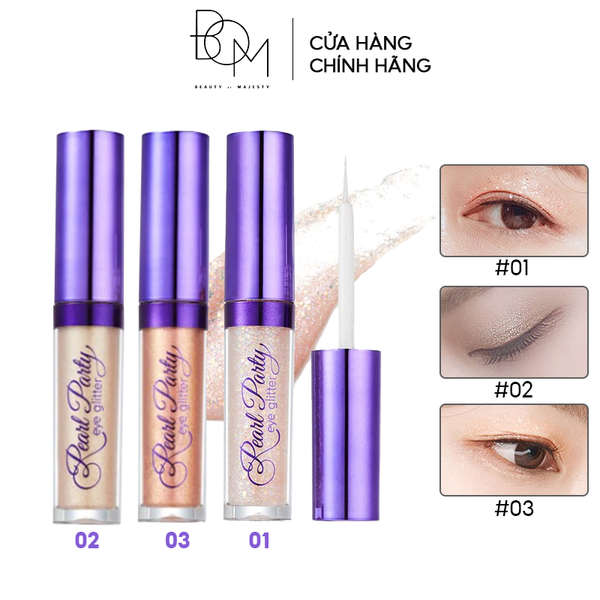 Gel Nhũ Mắt Xinh Lung Linh B.O.M Pearl Party Eye Glitter 3.5g