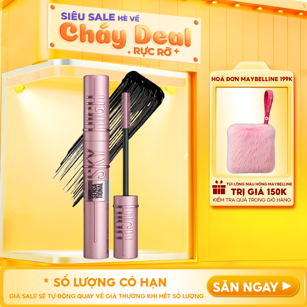 Mascara Tơi Dài Mi, Cho Mi Cong Dài Tự Nhiên Maybelline New York Lash Sensational Sky High Mascara 6ml