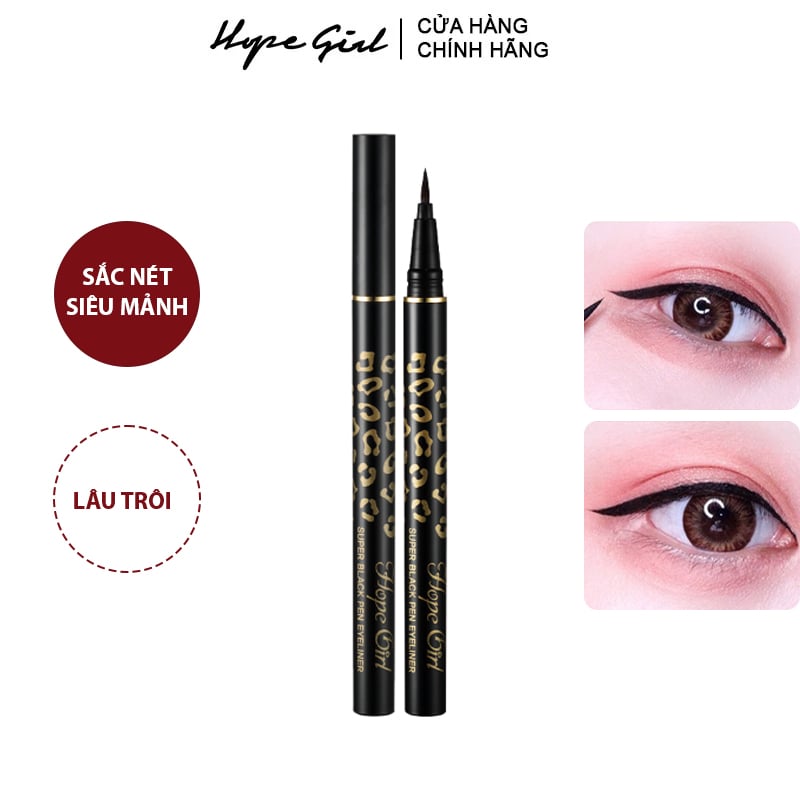 Bút Kẻ Mắt Nước Siêu Mảnh Hope Girl Super Black Pen Eyeliner 0.5g