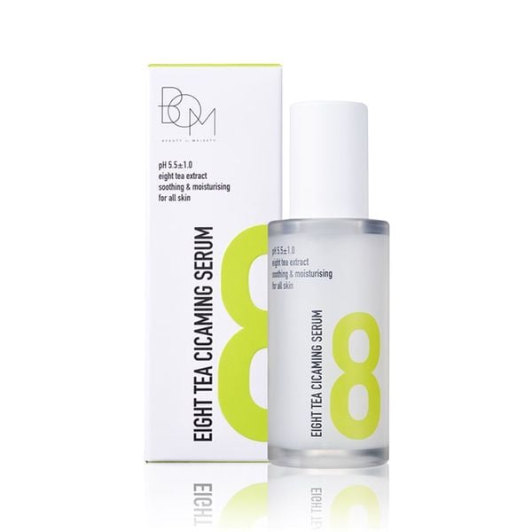  Serum B.O.M Tinh Chất Cấp Ẩm, Hỗ Trợ Phục Hồi Da Chuyên Sâu Chiết Xuất Rau Má Và Trà Eight Tea Cicaming Serum 38ml 