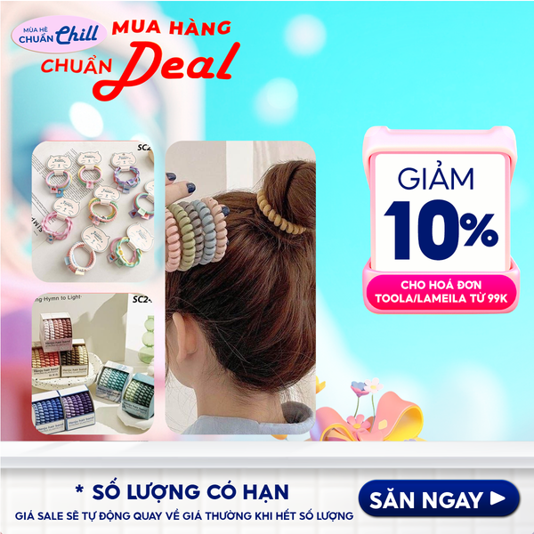 [NHẬP KHẨU] Dây Buộc Tóc Cao Su Co Giãn Thiết Kế Đơn Giản Phong Cách Hàn Quốc TOOLA Hair Bands Scrunchies