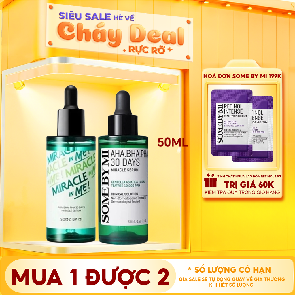 Serum Some By Mi Cải Thiện Da Mụn AHA-BHA-PHA 30 Days Miracle Serum