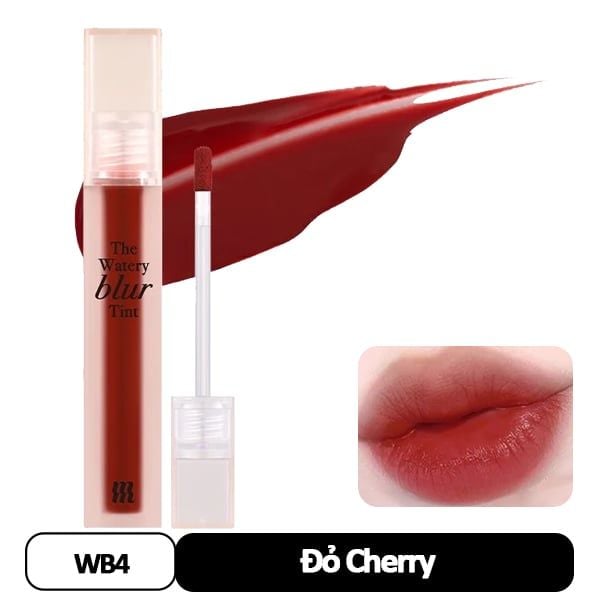 Son Kem Lì Lên Màu Chuẩn, Mịn Mượt Nhẹ Môi Merzy The Watery Blur Tint 4ml