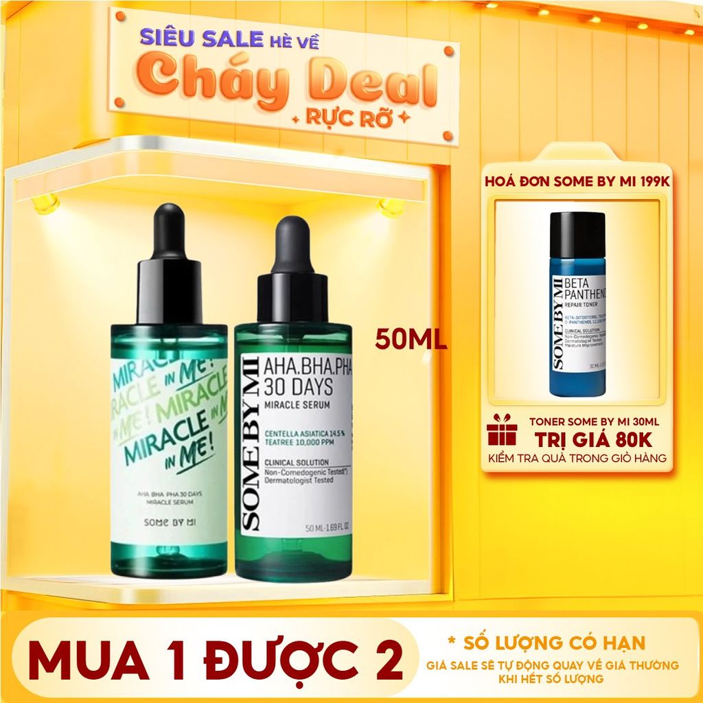 Serum Some By Mi Cải Thiện Da Mụn AHA-BHA-PHA 30 Days Miracle Serum
