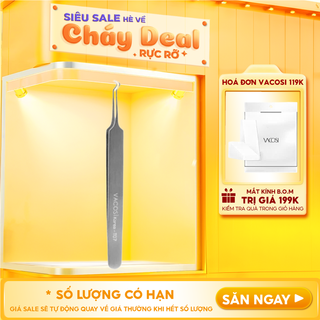 Nhíp Gắp Mụn Đầu Đen Vacosi T07