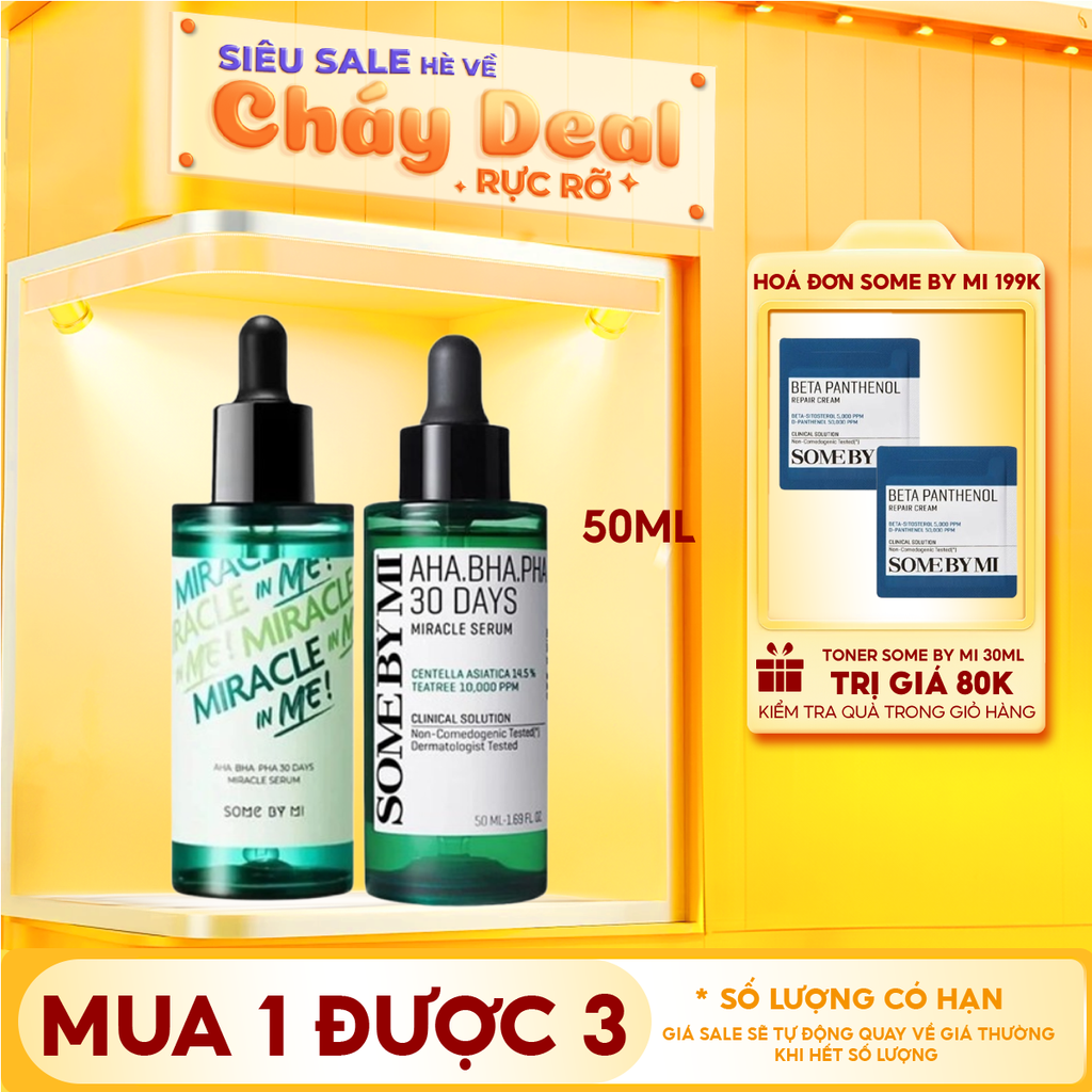 Serum Some By Mi Cải Thiện Da Mụn AHA-BHA-PHA 30 Days Miracle Serum