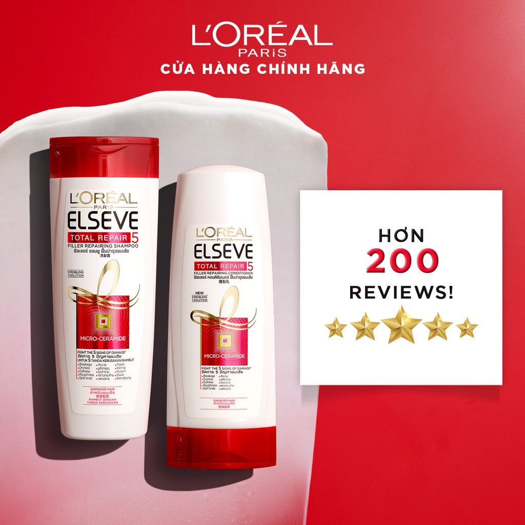 [650ml] Dầu Gội Phục Hồi Tóc Hư Tổn L'Oreal Elseve Total Repair 5 Shampoo
