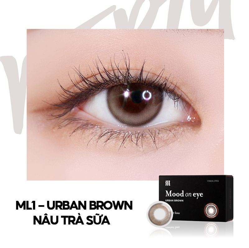 Kính Áp Tròng Merzy Lens Mắt Màu Tự Nhiên, Cao Cấp Hàn Quốc Mood On Eye Contact Lens